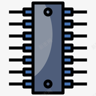 消费CPUCpu电子元件线颜色图标图标