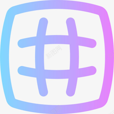 华夫饼华夫饼住宿和早餐26梯度图标图标