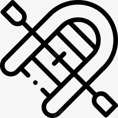 夏令营总动员充气船夏令营11号直线型图标图标