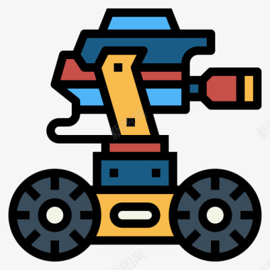10xs机器人机器人10线性颜色图标图标