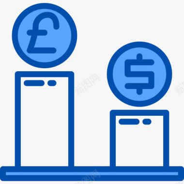 梦想基金交换货币基金3蓝色图标图标