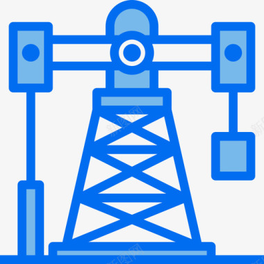 石油钻机能源48蓝色图标图标