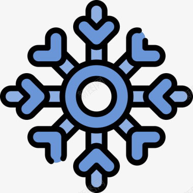 雪花相间雪花俄罗斯15线形颜色图标图标