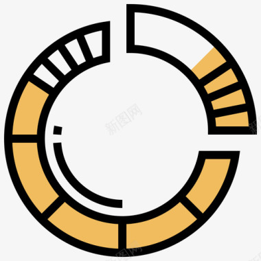 黄色的油桶饼图业务分析16黄色阴影图标图标