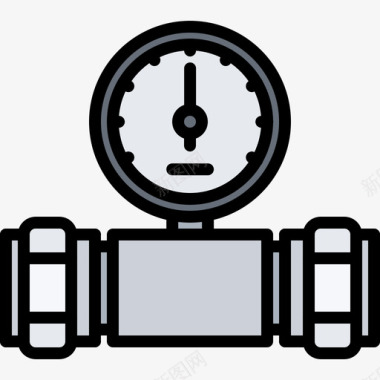 各种压力压力表管道工13彩色图标图标