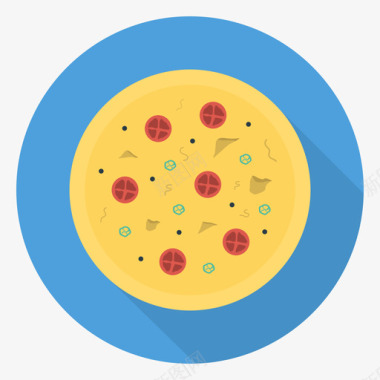 披萨标志设计披萨食品和饮料30圆形图标图标