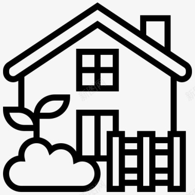 优质高效家庭高效生态房子图标图标