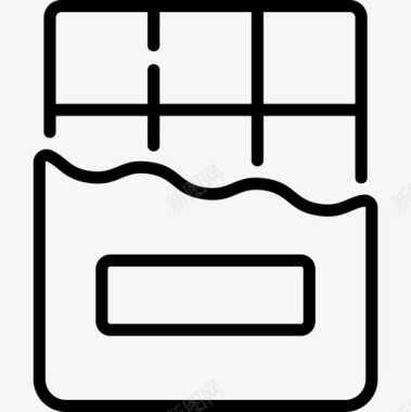 诱人甜点巧克力甜点和糖果9直系图标图标