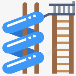 水上主题公园水上滑梯主题公园6平坦图标高清图片