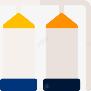 储罐工业级70级扁平储罐图标图标