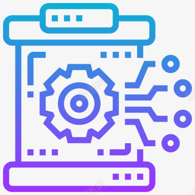 AI人工智能数据库人工智能58梯度图标图标