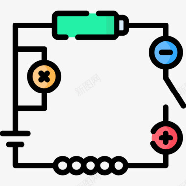 整流电路电路物理31线性颜色图标图标