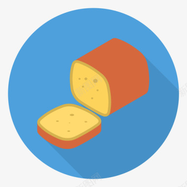 面包食品和饮料30圆形图标图标
