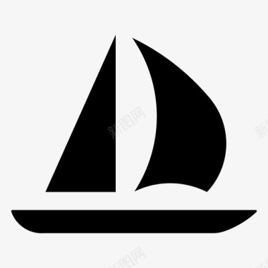 帆船航海船图标图标