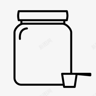蛋白粉罐子蛋白奶昔图标图标
