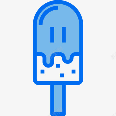 冰棍93号餐厅蓝色图标图标