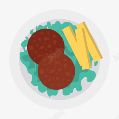 肉卷食品和饮料29平的图标图标