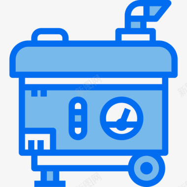 发电机能源48蓝色图标图标