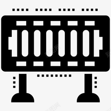 路障施工护栏入口出口图标图标