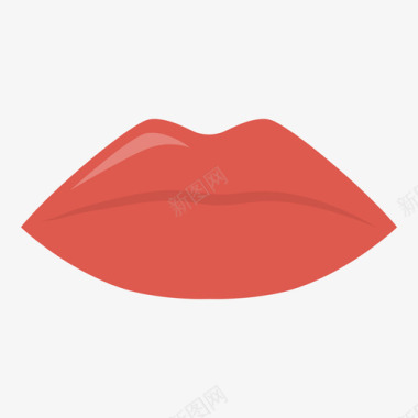 唇部美容和沙龙3扁平图标图标