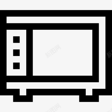 生活电器图标微波炉家用电器27线性图标图标