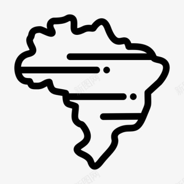 巴西地图巴西国家图标图标