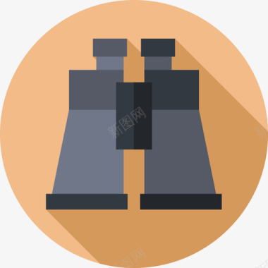 10xs双筒望远镜非洲10扁平图标图标