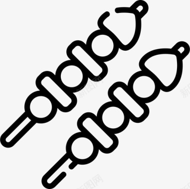 面筋串串甜点和糖果9直系图标图标
