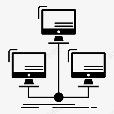 连接互通网络计算机连接图标图标