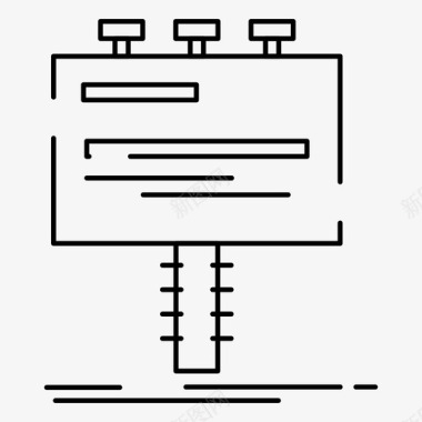 广告牌背景展板广告广告牌促销图标图标