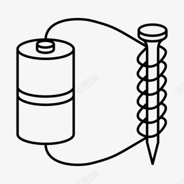 贴片电源线圈物理科学图标图标