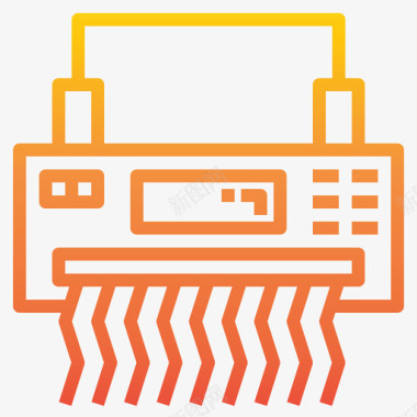 碎纸屑背景碎纸机办公文具18梯度图标图标