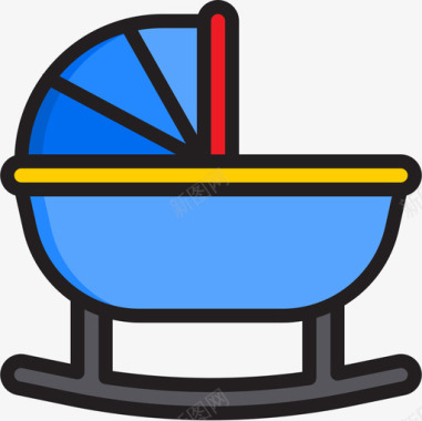 公安110摇篮婴儿110线性颜色图标图标