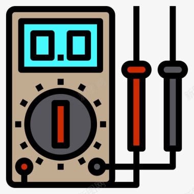 装置万用表电子装置19线性颜色图标图标