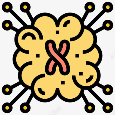 神经影像学生物工程25线性彩色图标图标