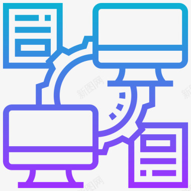 水墨数字8免扣数据存储数字经济8梯度图标图标