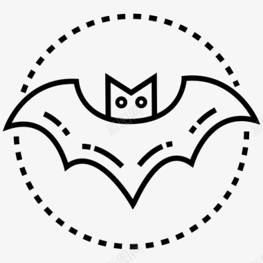 吸血鬼蝙蝠飞蝙蝠万圣节元素图标图标