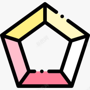 设计元素五角大楼信息图形元素8线性颜色图标图标
