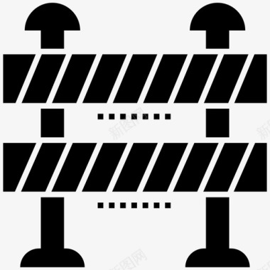 救援勋章路障施工护栏道路护栏图标图标