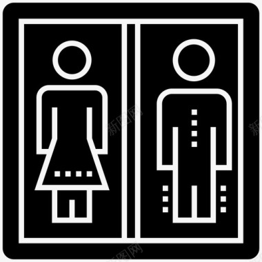 运输砖头的男人男人和女人浴室标志绅士图标图标