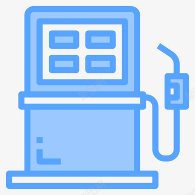装置燃料电子装置18蓝色图标图标