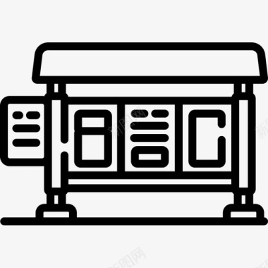 车站图标公共汽车站城市54直线图标图标