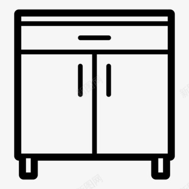 橱柜组合厨房厨房家具图标图标