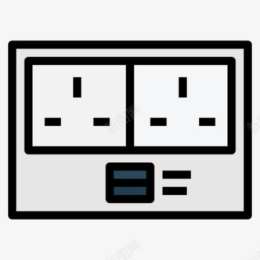 插座家装50线颜色图标图标