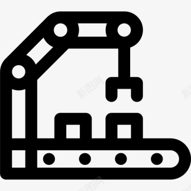 机器人自动化箱子图标图标