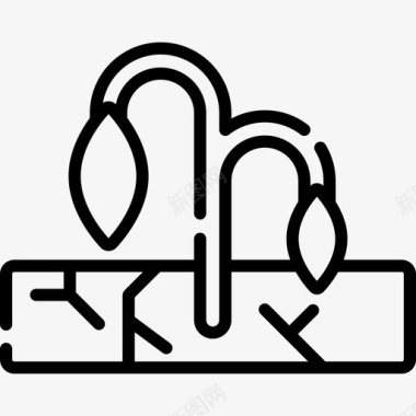 9比16干旱气候变化16线性图标图标