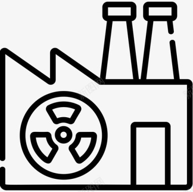 放射光线背景放射性制造业29线性图标图标