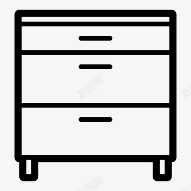 橱柜抽屉组合厨房图标图标