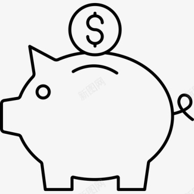 小猪小猪银行美元图标图标
