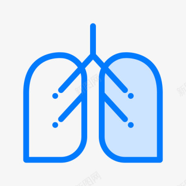 其他生物肺生物学17蓝色图标图标